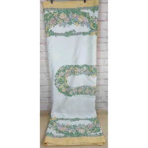 Vtg 1997 Easter Tablecloth Spring Flowers Eggs Bows Pastel Rectangular 58x80